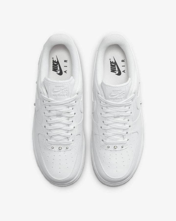 Zapatillas Nike Air Force 1 '07 SE Mujer Blancas Metal Plateadas Negras | LGEWC-7512
