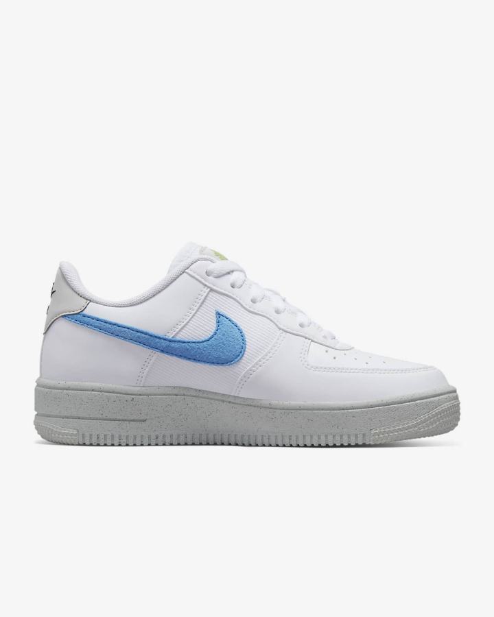 Zapatillas Nike Air Force 1 Crater Kids Niña Blancas Beige Claro Azules | NRIBT-6542