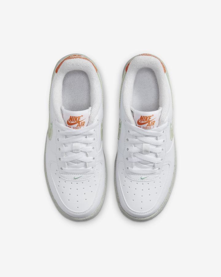 Zapatillas Nike Air Force 1 Crater Kids Niño Blancas Naranjas Verde | XQJGC-8753