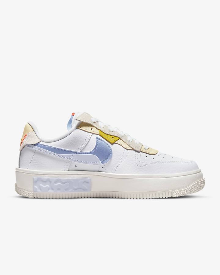 Zapatillas Nike Air Force 1 Fontanka Mujer Blancas Limón Azules Claro | ANURJ-4625