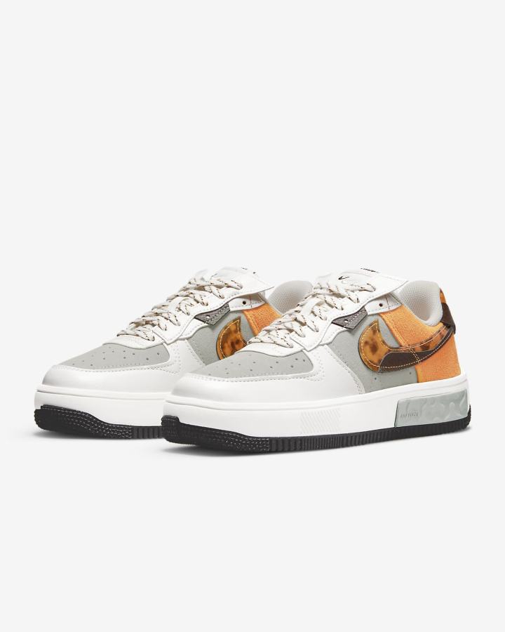 Zapatillas Nike Air Force 1 Fontanka Mujer Marrones Beige Claro Amarillo | KQHPW-5671