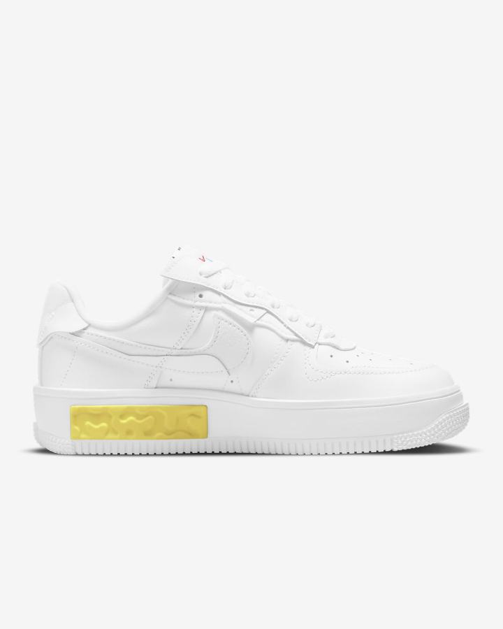 Zapatillas Nike Air Force 1 Fontanka Mujer Blancas Amarillo Blancas | PTRAC-6379