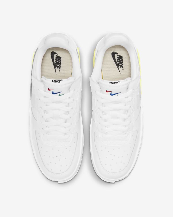 Zapatillas Nike Air Force 1 Fontanka Mujer Blancas Amarillo Blancas | PTRAC-6379