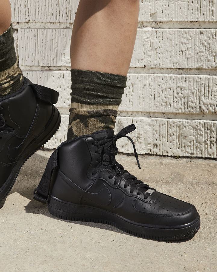 Zapatillas Nike Air Force 1 High '07 Hombre Negras | GAEIP-6379