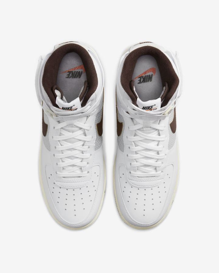 Zapatillas Nike Air Force 1 High '07 LV8 Vintage Hombre Blancas Gris Chocolate Claro | GOJXU-0134