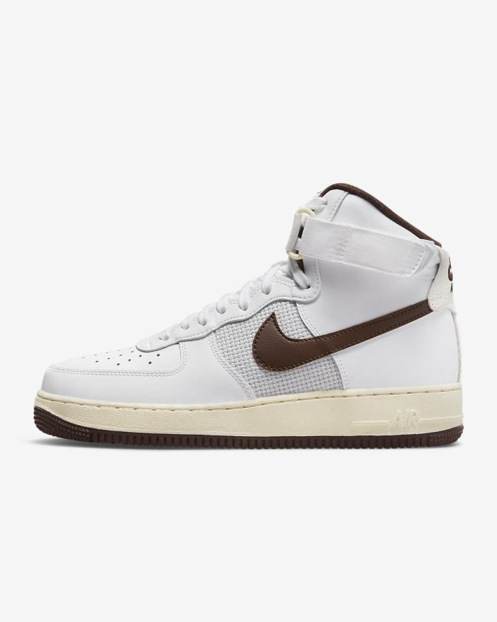 Zapatillas Nike Air Force 1 High '07 LV8 Vintage Hombre Blancas Gris Chocolate Claro | GOJXU-0134