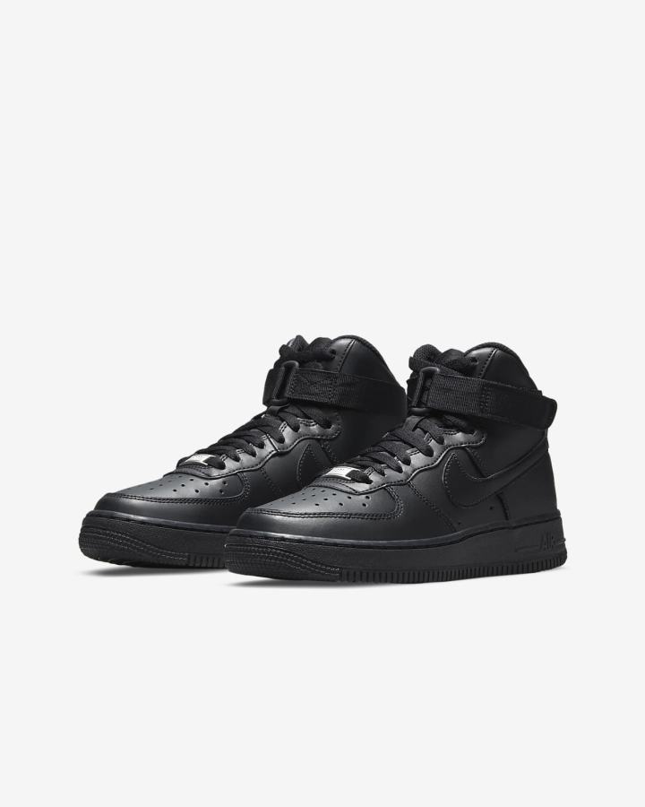 Zapatillas Nike Air Force 1 High LE Kids Niño Negras | GOBFQ-2897