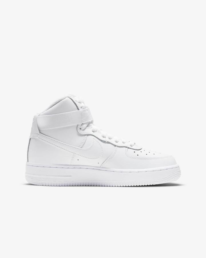 Zapatillas Nike Air Force 1 High LE Kids Niña Blancas | JRUZA-8564