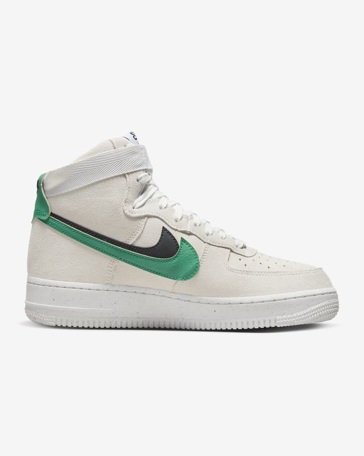 Zapatillas Nike Air Force 1 High SE Mujer Blancas Negras Verde | XORPW-3659