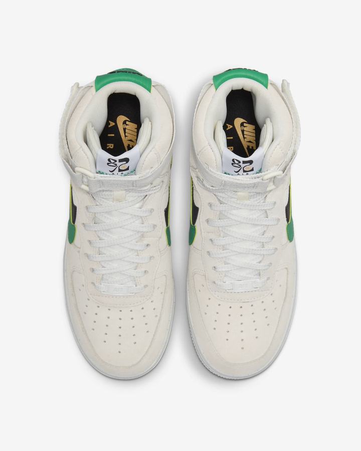 Zapatillas Nike Air Force 1 High SE Mujer Blancas Negras Verde | XORPW-3659
