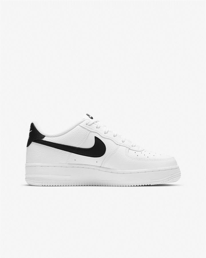 Zapatillas Nike Air Force 1 Kids Niña Blancas Negras | BLYDA-4198
