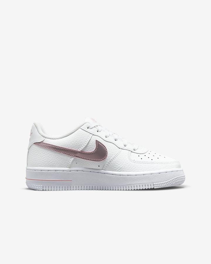 Zapatillas Nike Air Force 1 Kids Niña Blancas Rosas | EXMIB-4738