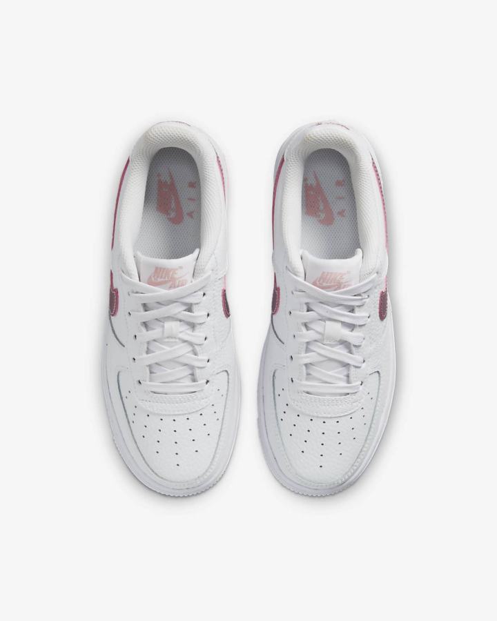 Zapatillas Nike Air Force 1 Kids Niña Blancas Rosas | EXMIB-4738