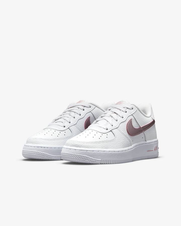 Zapatillas Nike Air Force 1 Kids Niña Blancas Rosas | EXMIB-4738