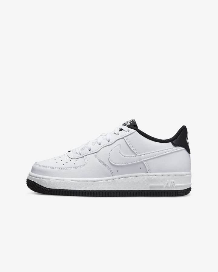 Zapatillas Nike Air Force 1 Kids Niña Blancas Negras Blancas | YLPWT-4583