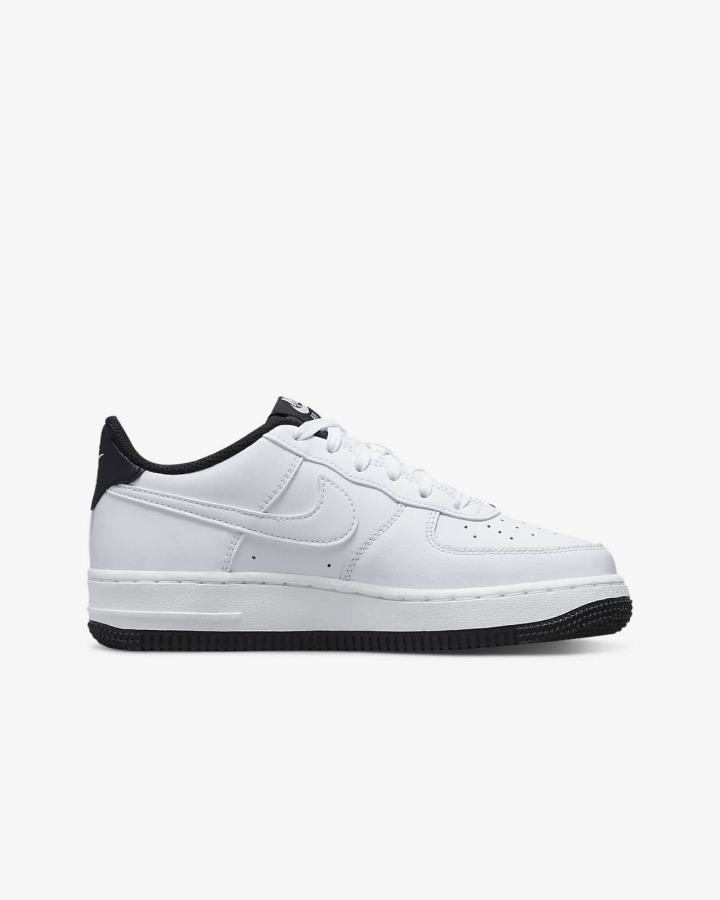 Zapatillas Nike Air Force 1 Kids Niño Blancas Negras Blancas | JZBTK-9452