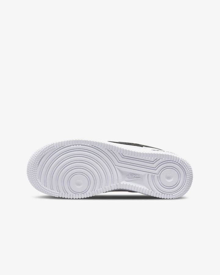 Zapatillas Nike Air Force 1 Kids Niño Blancas Negras | YVCJG-1625