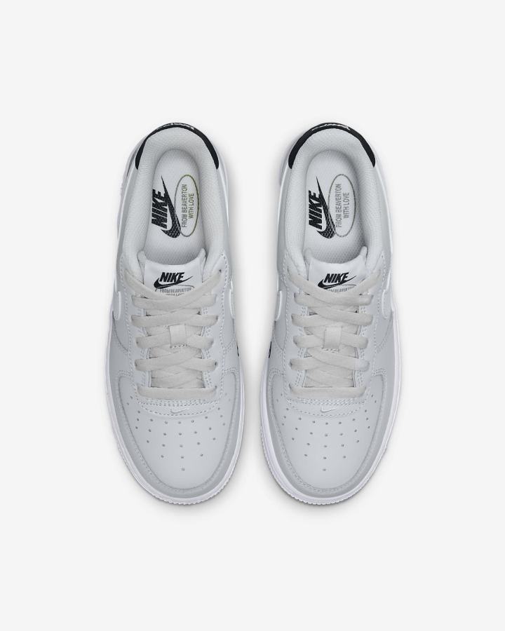 Zapatillas Nike Air Force 1 LV8 Kids Niña Negras Blancas | AIUKZ-2879