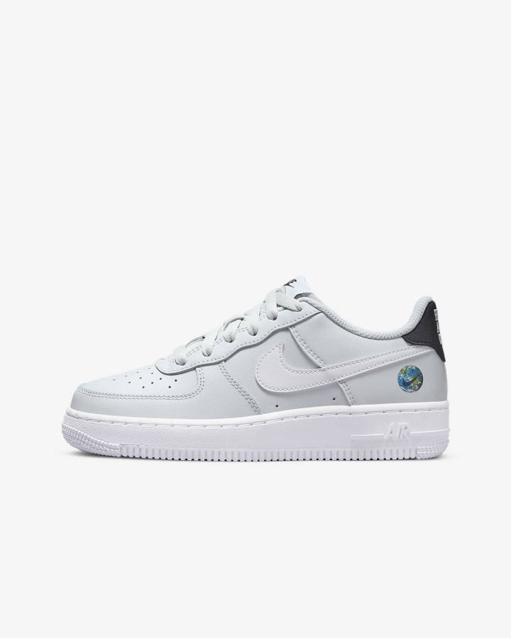 Zapatillas Nike Air Force 1 LV8 Kids Niña Negras Blancas | AIUKZ-2879