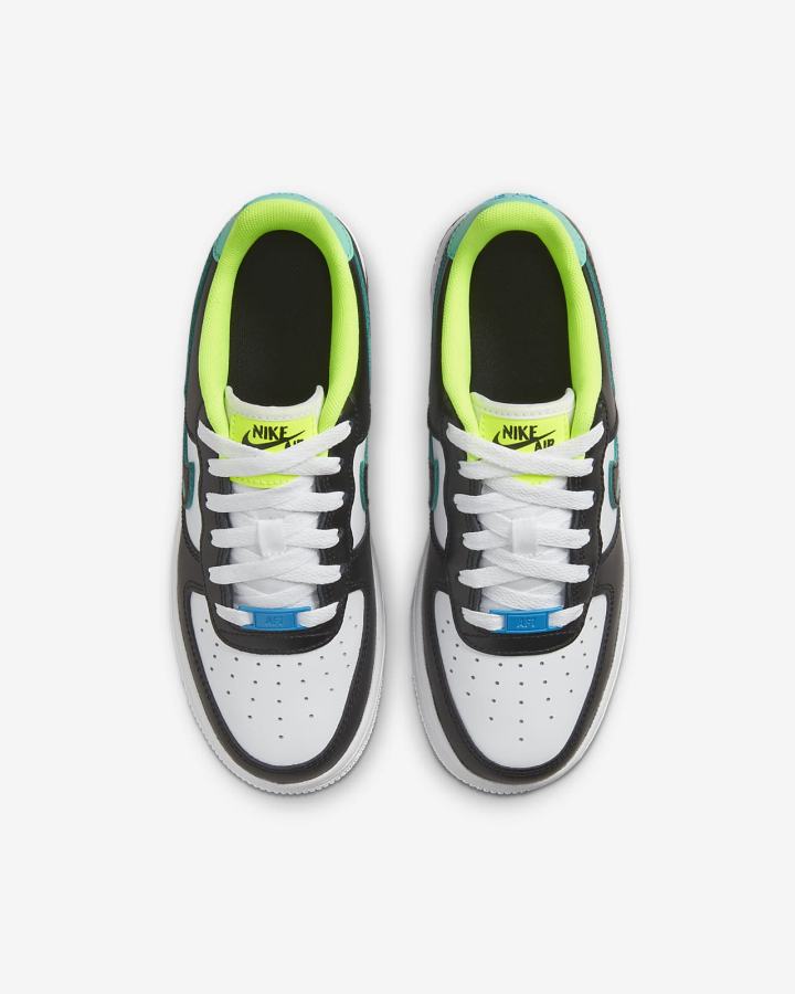 Zapatillas Nike Air Force 1 LV8 Kids Niño Blancas Azules Negras | LKHSR-4193