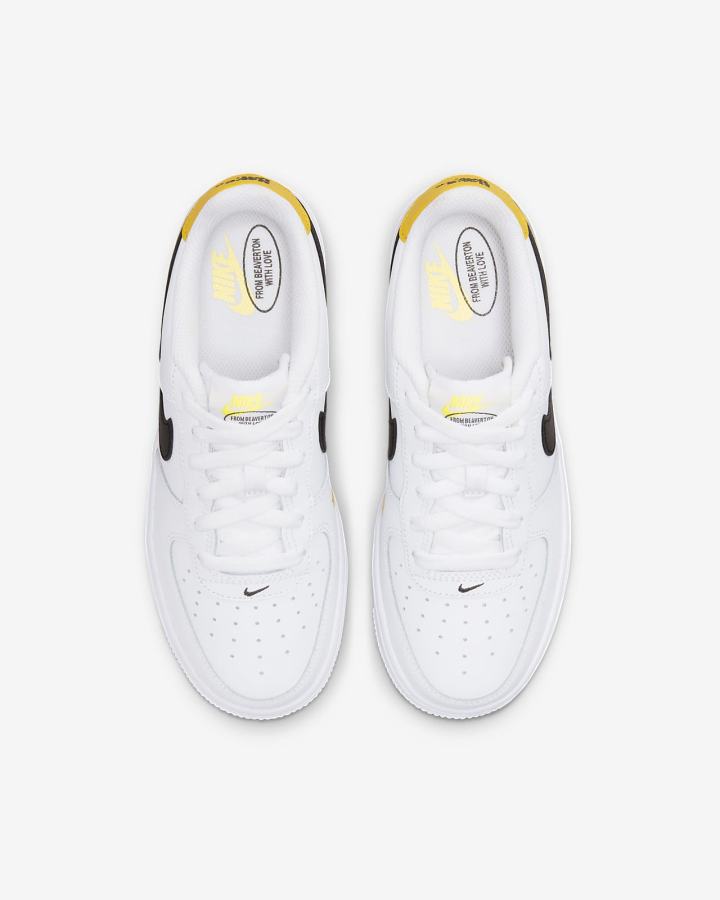 Zapatillas Nike Air Force 1 LV8 Kids Niño Blancas Negras | NXCSU-8620