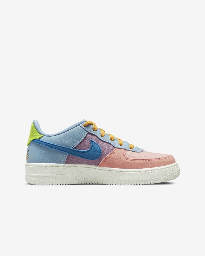 Zapatillas Nike Air Force 1 LV8 Next Nature Kids Niña Doradas Marrones Amarillo Oscuro | TKCIR-8430