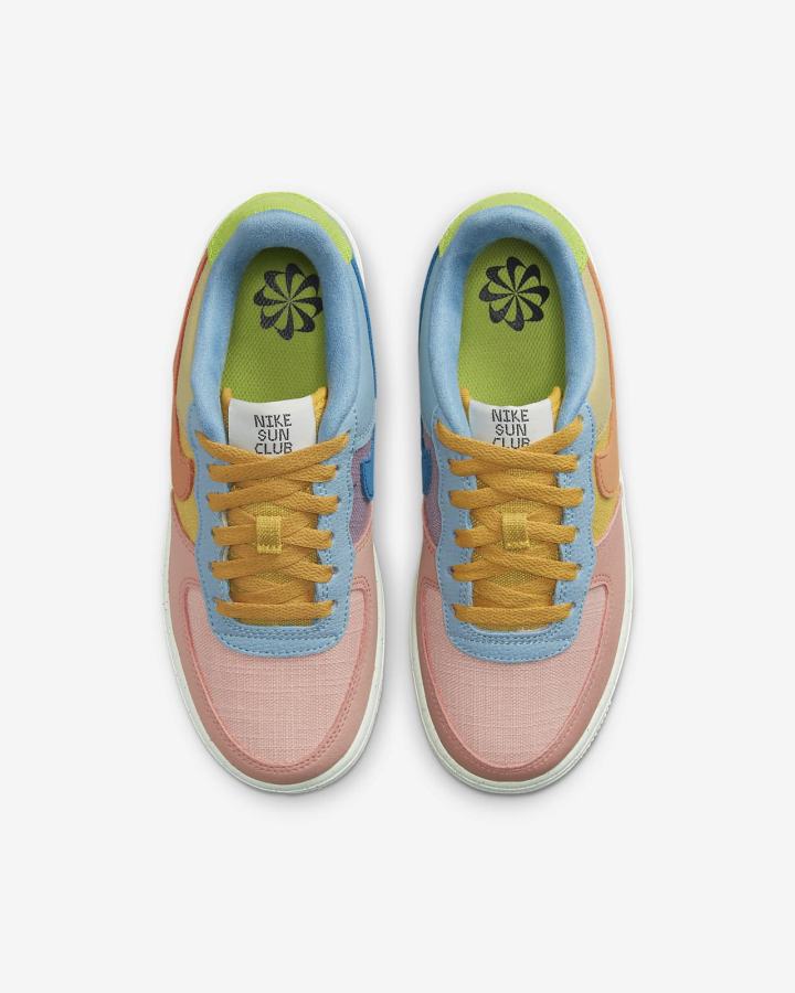 Zapatillas Nike Air Force 1 LV8 Next Nature Kids Niña Doradas Marrones Amarillo Oscuro | TKCIR-8430