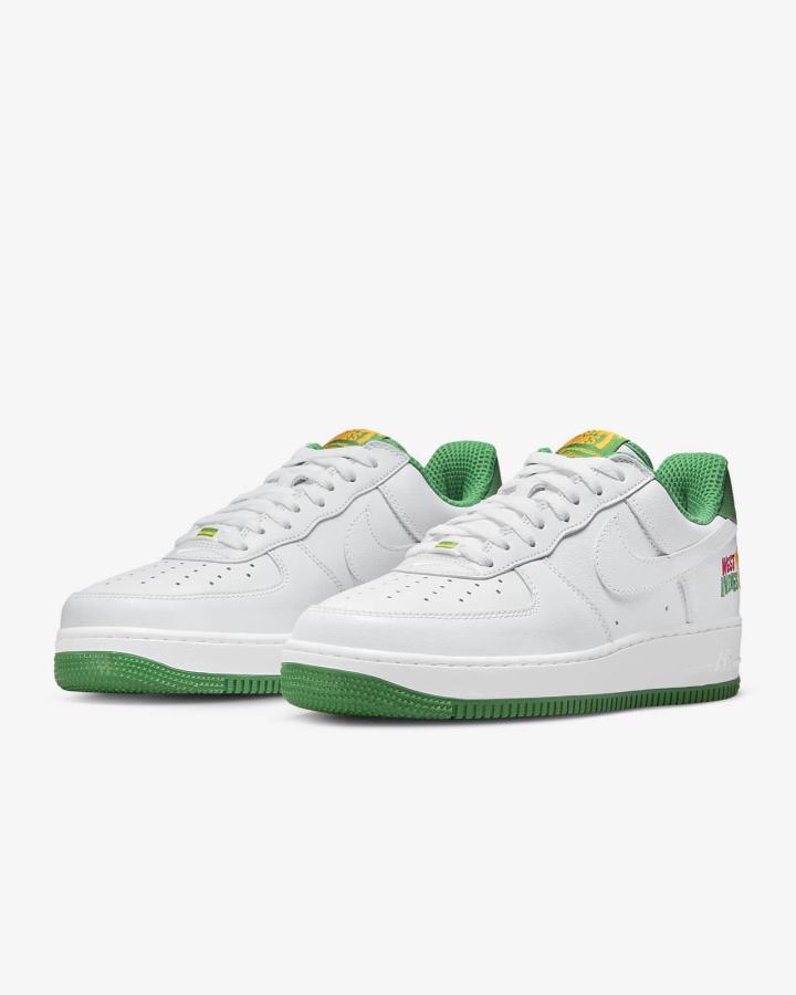 Zapatillas Nike Air Force 1 Low Retro QS Hombre Blancas Verde Blancas | HDRWE-8149