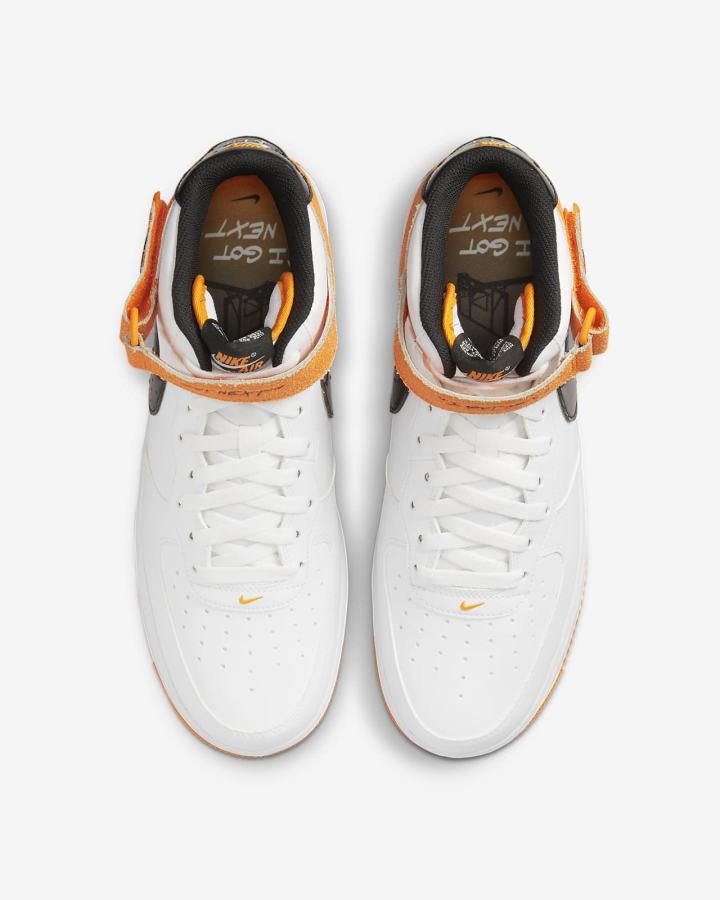 Zapatillas Nike Air Force 1 Mid '07 Hombre Blancas Naranjas Gris Negras | PLKHT-1206