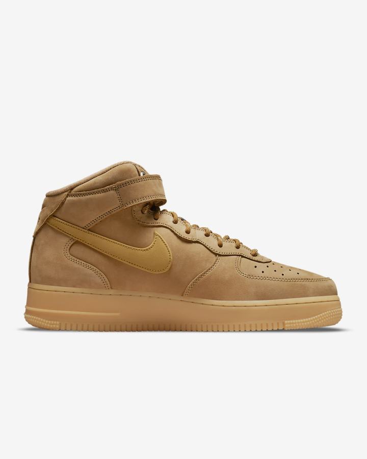 Zapatillas Nike Air Force 1 Mid '07 Hombre Marrones Claro Negras Marrones | WGPTM-8164