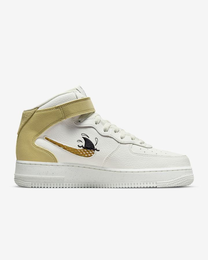 Zapatillas Nike Air Force 1 Mid '07 LV8 Next Nature Hombre Marrones Negras Doradas | MBKWC-6473
