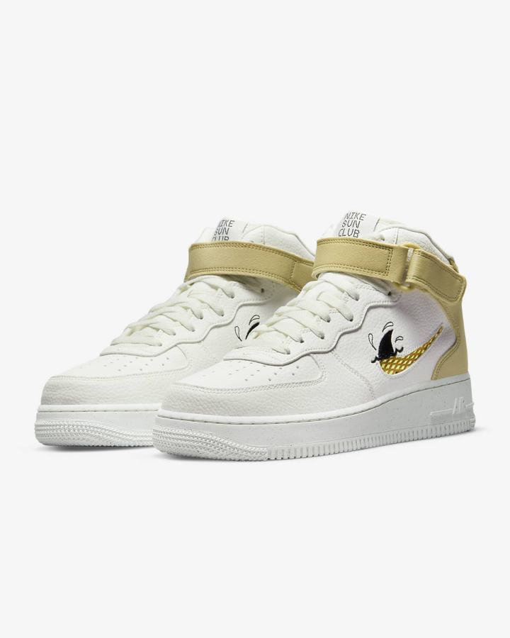 Zapatillas Nike Air Force 1 Mid '07 LV8 Next Nature Hombre Marrones Negras Doradas | MBKWC-6473