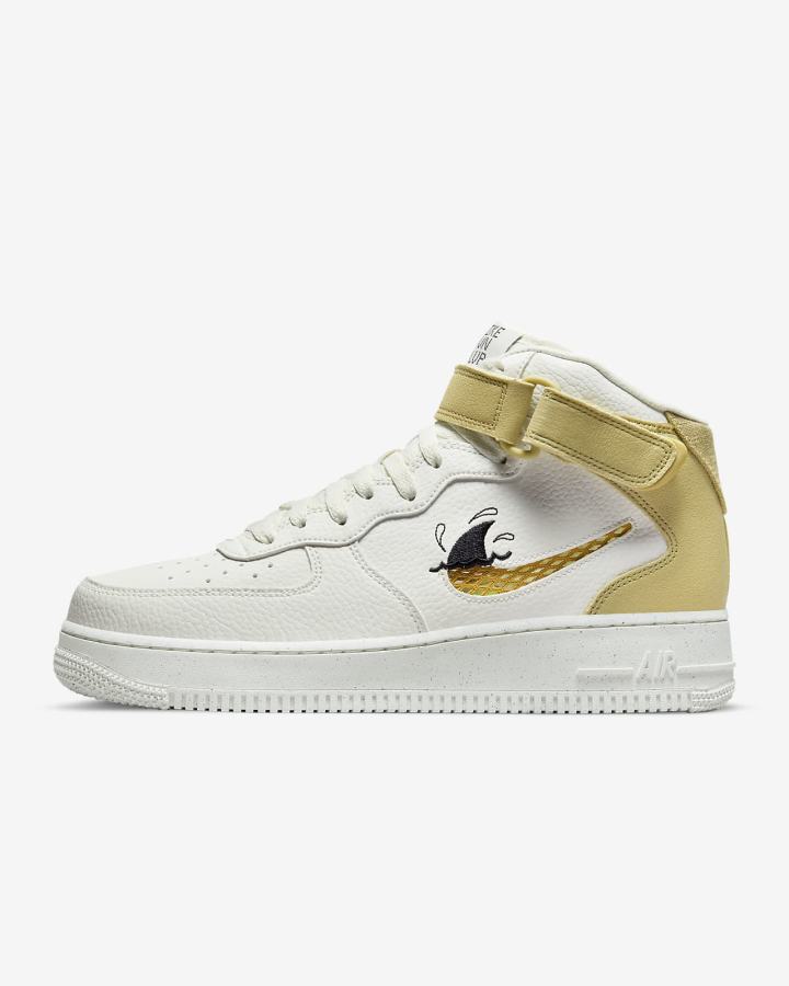 Zapatillas Nike Air Force 1 Mid '07 LV8 Next Nature Hombre Marrones Negras Doradas | MBKWC-6473