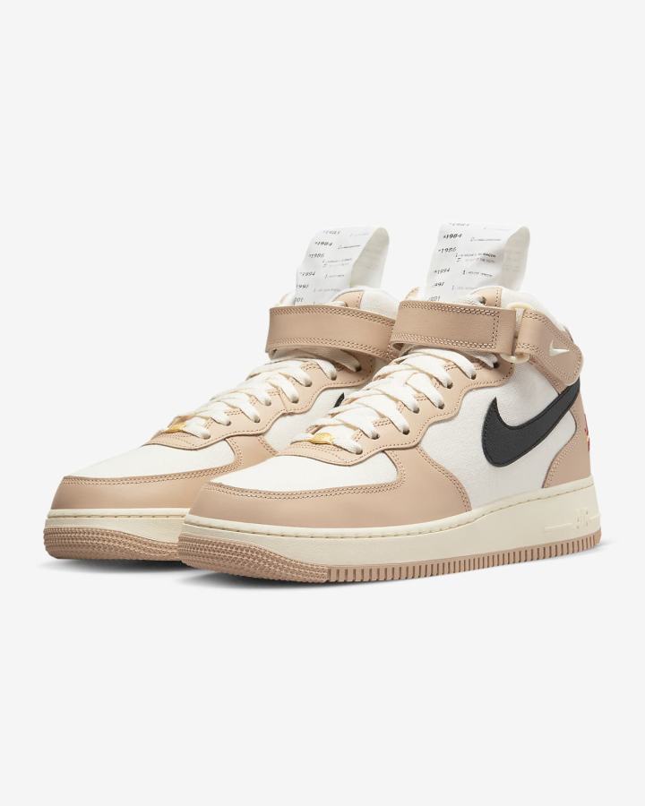 Zapatillas Nike Air Force 1 Mid '07 LX Hombre Blancas Negras | UCMQB-0574