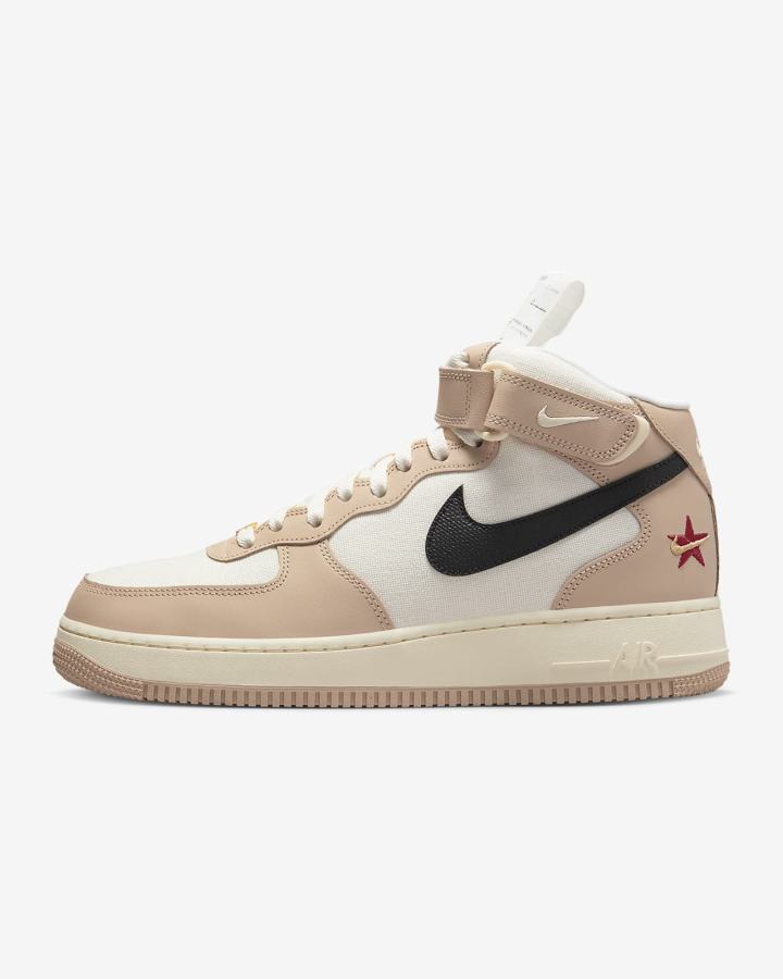 Zapatillas Nike Air Force 1 Mid '07 LX Hombre Blancas Negras | UCMQB-0574