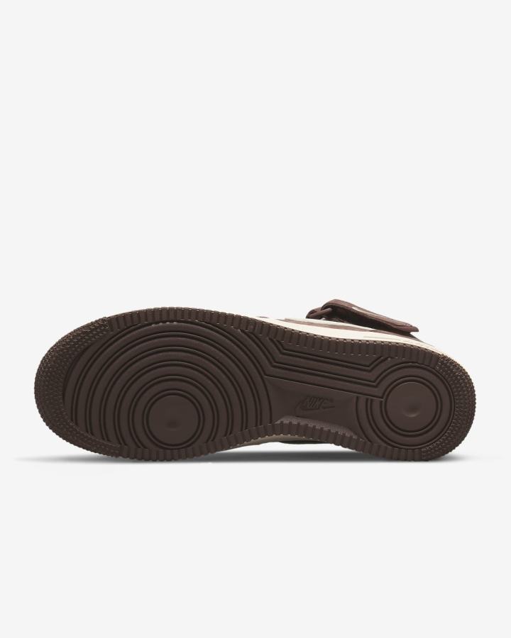 Zapatillas Nike Air Force 1 Mid '07 QS Hombre Chocolate Creme | NKLEC-8350