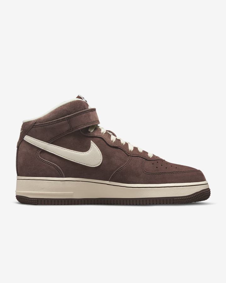 Zapatillas Nike Air Force 1 Mid '07 QS Hombre Chocolate Creme | NKLEC-8350