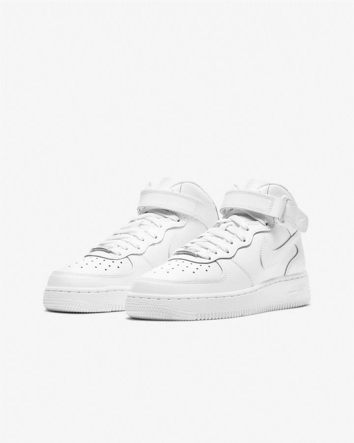 Zapatillas Nike Air Force 1 Mid LE Kids Niña Blancas | SBYEG-8157