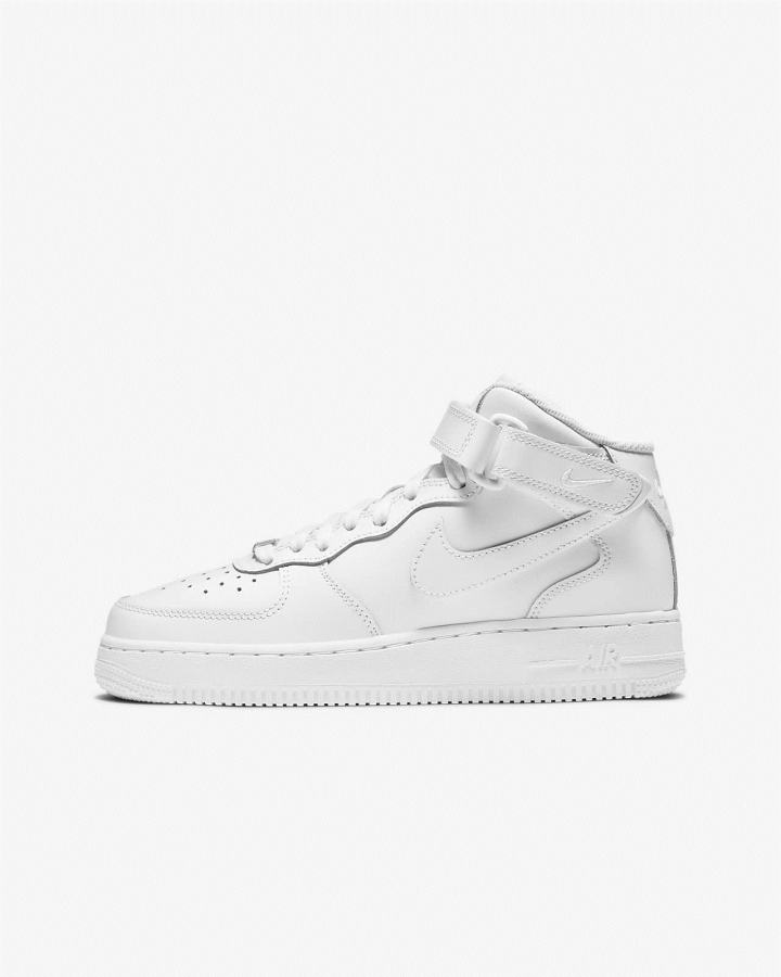 Zapatillas Nike Air Force 1 Mid LE Kids Niña Blancas | SBYEG-8157