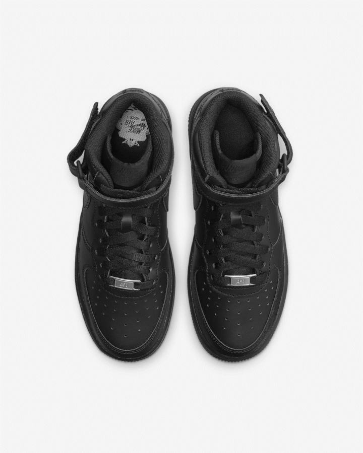 Zapatillas Nike Air Force 1 Mid LE Kids Niña Negras | ZKCVG-6521