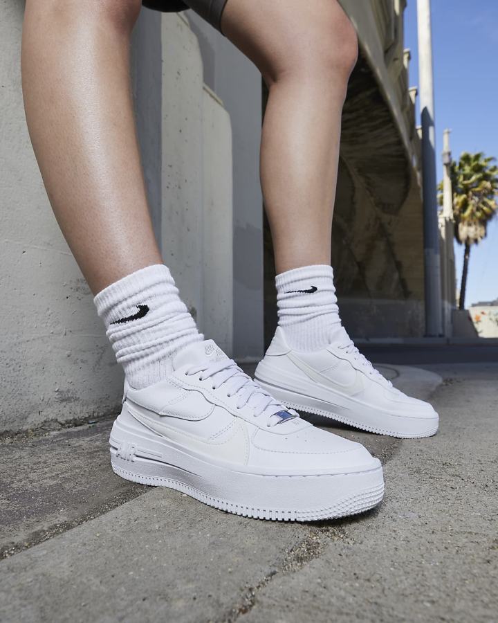 Zapatillas Nike Air Force 1 PLT.AF.ORM Mujer Blancas | BODNG-0745