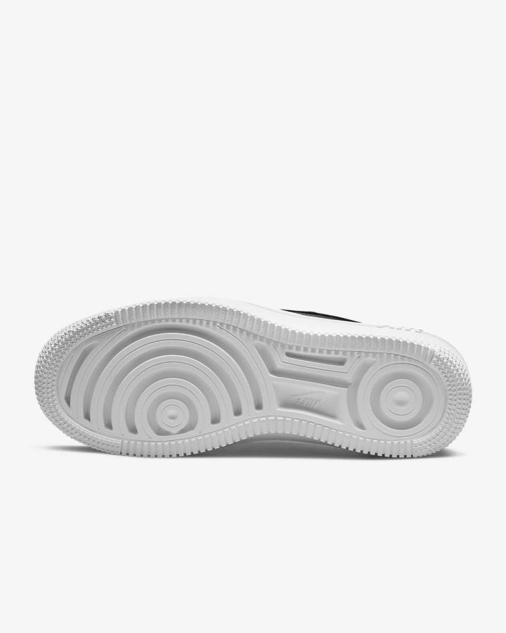 Zapatillas Nike Air Force 1 PLT.AF.ORM Mujer Negras Blancas Negras Gris Oscuro | ENHDV-7805