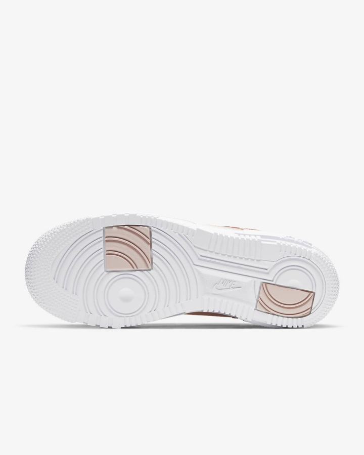Zapatillas Nike Air Force 1 Pixel Mujer Beige Negras Blancas | OBLEY-5089