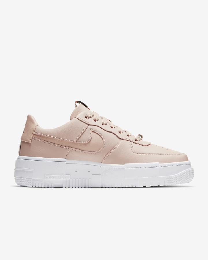 Zapatillas Nike Air Force 1 Pixel Mujer Beige Negras Blancas | OBLEY-5089