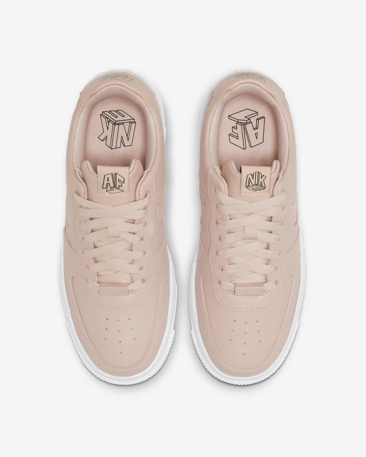 Zapatillas Nike Air Force 1 Pixel Mujer Beige Negras Blancas | OBLEY-5089