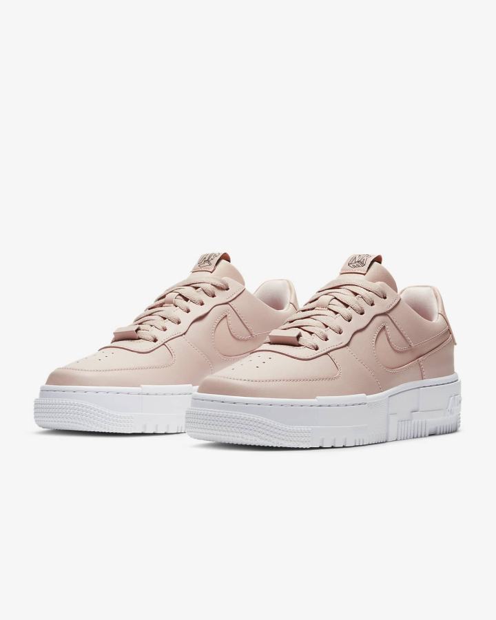 Zapatillas Nike Air Force 1 Pixel Mujer Beige Negras Blancas | OBLEY-5089