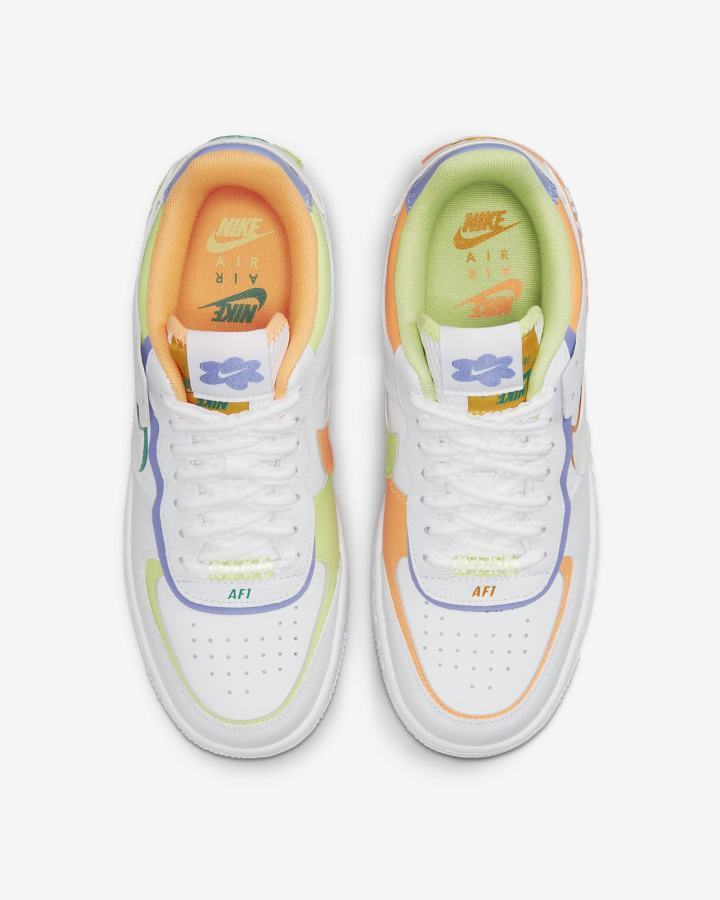 Zapatillas Nike Air Force 1 Shadow Mujer Blancas Coral Creme Verde Claro | CMALF-2539