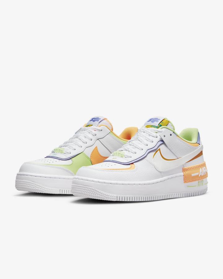 Zapatillas Nike Air Force 1 Shadow Mujer Blancas Coral Creme Verde Claro | CMALF-2539