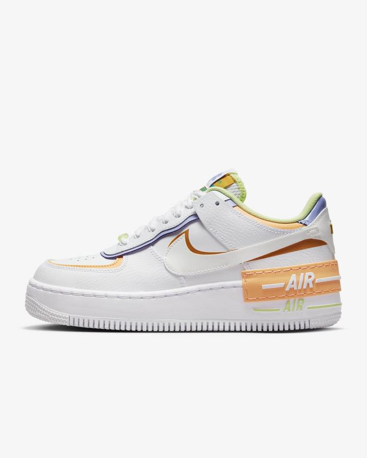 Zapatillas Nike Air Force 1 Shadow Mujer Blancas Coral Creme Verde Claro | CMALF-2539
