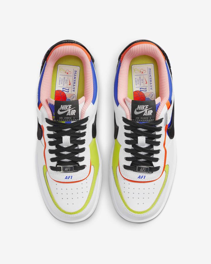 Zapatillas Nike Air Force 1 Shadow Mujer Blancas Azules Verde Negras | RYMFZ-1250